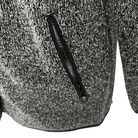 Eddie Bauer Gray & Black Plaid Collar Snap Front Jacket Size M - Picture 5 of 9